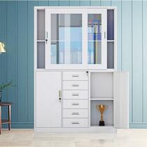Wide medium six file cabinet drawer glass office file w file iron bookcase with lock storage voucher information cabinet short