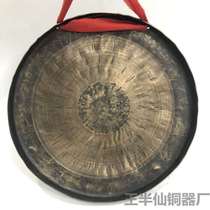 40CM pure handmade bronze gong copy v gong folk accompaniment instrument Chinese gong alarm bass gong ringing through the mountain