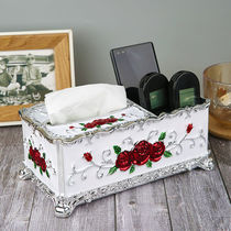 Manufacturer tissue box household European toilet paper box living room coffee table high I-grade creative multifunctional desktop remote control