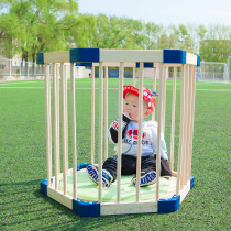 Baby stand cage baby guardrail anti-fall dining chair solid wood fence childrens school stand bar infant safety stand chair stand bucket