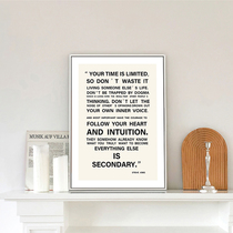 Steve Jobs Quotes Simple Black and White Inspirational English Letters Nordic Modern Desktop Decoration Painting Bedroom Dining Room Hanging