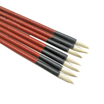 New industrial paint hair oiled one-material paint tracing gold white cloud disposable pen cheap brush plastic rod brush glue brush