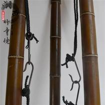 Старый альпийский бамбуковый столб Sufa с веревкой и железным крючком старый бамбуковый столб ручной работы для использования в саду