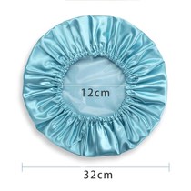Womens shower cap waterproof bathing kitchen oil fume-proof double-layer elastic household bedroom adult ear protection long hair shower cap