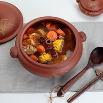 Extremely fast ceramic steam pot chicken stew pot bottom pot imitation purple sand steam pot steam pot ceramic pot steam pot outer cover