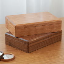 Direct selling new product Yimu solid wood jewelry storage box jewelry necklace ring large capacity V household jewelry box high-end