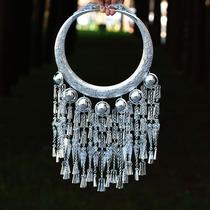 Spot high-end b new style Miao Dong Yi and Tujia costumes silver jewelry retro ethnic style Miao silver holes