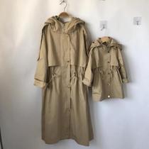 Hot-selling Zhongchen Mas baby and childrens clothing babys autumn clothing mother-child parent-child clothing trendy hooded windbreaker with baby boys long sleeves and loose