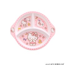 Cartoon melamine childrens tableware set m set baby divided plate spoon eating bowl kindergarten home plate anti-