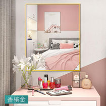 Makeup mirror wall-mounted self-adhesive bedroom desktop dresser bathroom wall-mounted large glass mirror internet celebrity