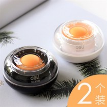 Deli counting money wet hand device financial counting cylinder counting money treasure counting sponge S cylinder dipped in water box