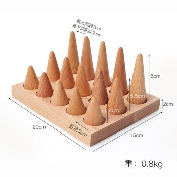 Alley cat solid wood ring rack storage display holder jewelry rack counter display ring rack jewelry display props