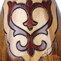 Xinjiang ethnic musical instrument 75cm Kazakhstan Croatian handmade carved text tambula childrens solid wood standard