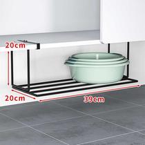 Spot household washbasin storage shelf without punching A washbasin under the bathroom cabinet artifact folding storage rack makeup