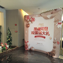 Fast curtain show display rack to take photos and sign everywhere portable pull-net display rack fast display advertising rack signature wall aluminum advertising rack