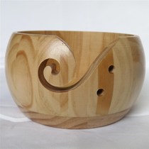 Internet celebrity 6inch Wooden Yarn Bowl Handmade Wood Bowl for knitting a