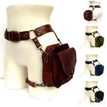 Retro Wind PU Small Square Bag Womans satchel cross leg bag Purse Locomotive Wind Side Pack Medieval Knight Personality Props