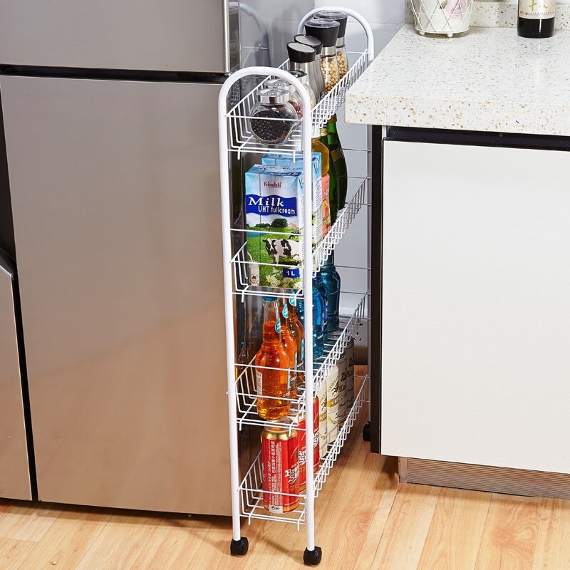 Narrow Gap Storage Rack 15cm Wide 20cm Wide Kitchen Mobile Wheeled Storage Rack for Refrigerator Multi-Layer Snack Rack Narrow Gap Storage Rack 15cm Wide 20cm Wide Kitchen Mobile Wheeled Storage Rack for Refrigerator Multi-Layer Snack Rack