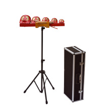 Professional band five-tone wooden fish with stand 5-tone wooden fish clapper multi-tone set with bracket aluminum alloy box wooden fish