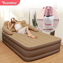 Air mattress double household air mattress bed single heighten thickened backrest bed Q lunch break foldable portable inflatable