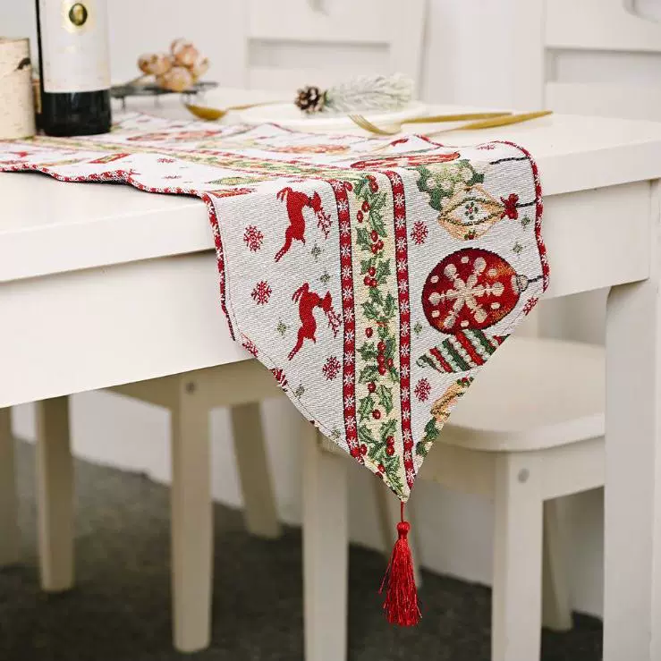 NNew Year tSable runner New Year tablecloth dining-table d
