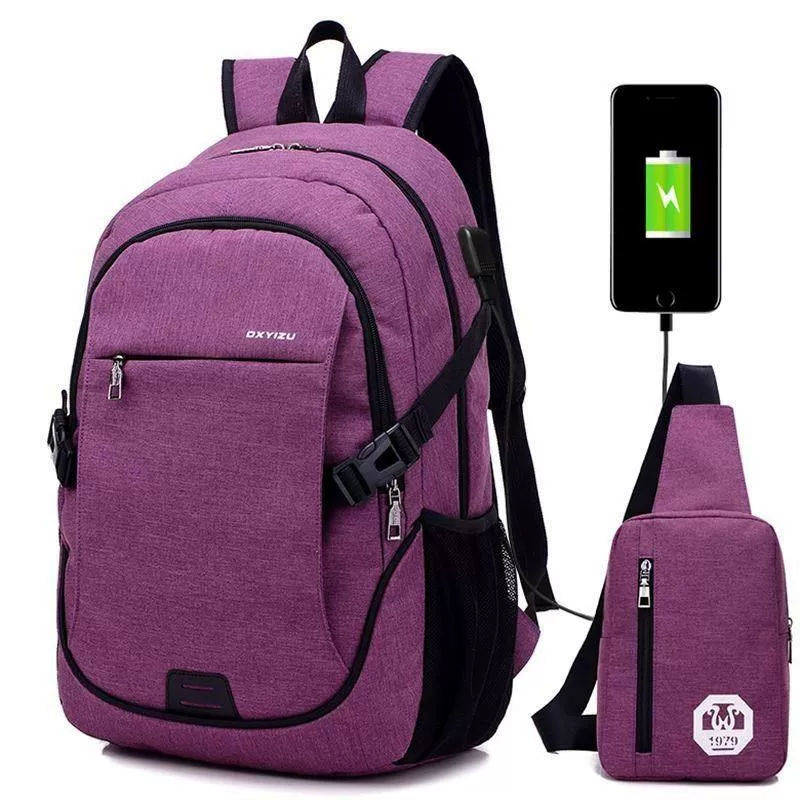 Laptop Backpack with usb school backpack bag for men's