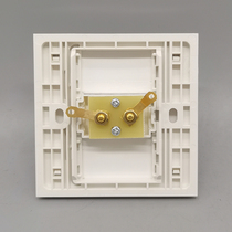 Type 86 one audio socket panel double head concave head two 2-hole F speaker 5 1 surround audio banana head panel