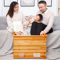 Wooden fire maker electric fire barrel practical household fire pit foot warmer foot warmer double-person firebox fire starter