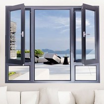 Broken bridge aluminum doors and windows aluminum alloy casement windows floor-to-ceiling balcony anti-theft sound insulation and heat insulation window screens Z integrated casement windows