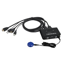 kvm switch 2-port computer host HDMI two-in-one-out mouse keyboard USB printing sharer split screen 2