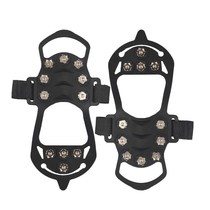 Spot snow crampons anti-slip shoe covers outdoor skates 11 teeth snow crampons mountaineering ice anti-slip rubber shoe covers