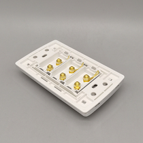 Silver gray 118 three-position audio socket panel six-head 6-hole speaker cable 5R 1 surround audio banana head