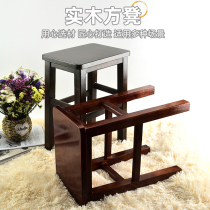 Solid wood square stool small round stool household bench childrens low stool coffee table stool wooden stool wooden stool changing shoes
