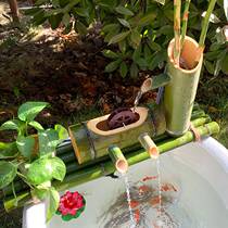 Flowing water circulating water device without plug-in basin electric ceramic fish flow small F-type bamboo filter cartridge flowing water fish pond decorative water ornaments