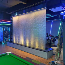 Metal mesh water curtain waterfall flow screen courtyard steel mesh water curtain light water curtain large indoor partition wall
