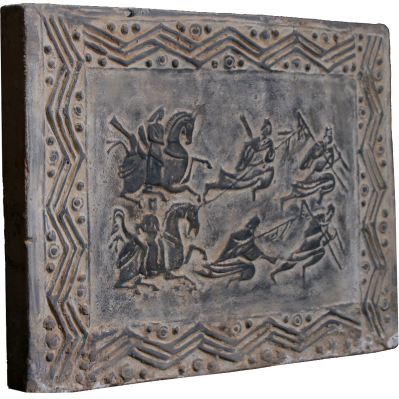 Hanbrick painting like a brick and Han Dynasty horse Qin car brick carving mural B imitation ancient brick ancient architectural dress drawing like stone decorated brick hanwa-Taobao