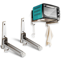 Microwave oven rack storage rack wall hanging kitchen u304 stainless steel oven rack hardware hanging pendant bracket