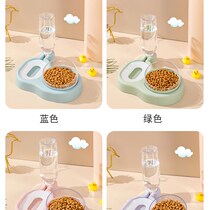 Dual-use Pet Home Automatic Drinking Water Bowl Multipurpose Kitty Dog Bowl Live Water Provincial Inclined Neck Protection Transparent Bowl