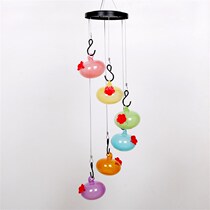 Factory direct supply of new wind chime hummingbird water feeder bird feeder stained glass feeder
