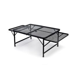 Recommend Outdoor camping picnic grid folding table Wrought iron a