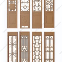 Antique doors and windows Chinese style solid wood lattice background wall partition entrance wooden lattice screen can be customized