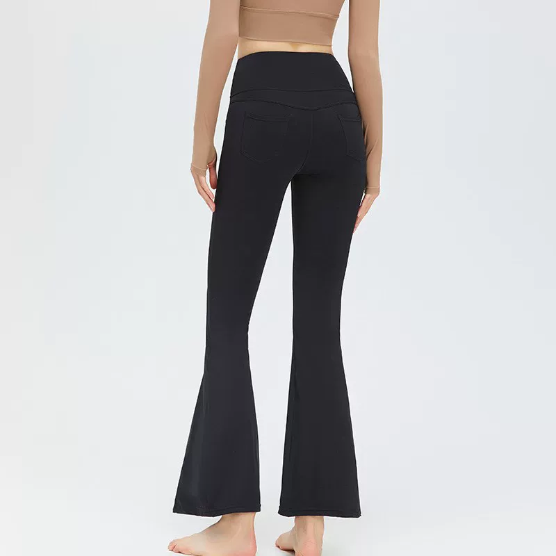 (Cross-border trading), autumn flared trousers for yoga, sports yoga clothing, uniform, underwear for hips shape correction for gym, high waist