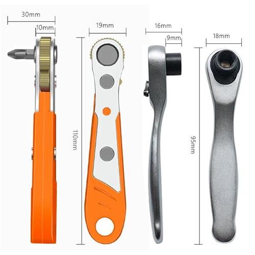 Cross elbow short ratchet right angle set sleeve screwdriver wrench screw screwdriver I-magnetic positive reversal turning-bending machine-Taobao