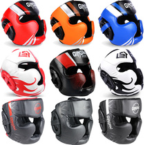 Boxing head protection professional fighting Sanda adult and children training monkey face helmet thickened boxing protective headgear
