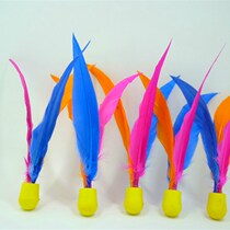 Long hair board badminton high elastic rubber head high quality not easy to break environmentally friendly colorful three-hair ball factory direct sales 10 pieces