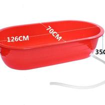 Sufa bath basin with drainage pipe for adults and children household bath basin large rectangular oval aquaculture