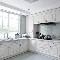 Customized kitchen cabinets l Multi-layer solid wood European style blister molded paint bedroom wardrobe shoe cabinet door panels customized