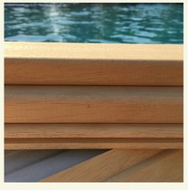 African Abachi wood sauna board o sweat steam room paint-free solid wood anti-corrosion home floor balcony buckle board wall panel crane