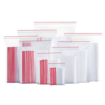 Zip chain plastic thickened self-sealing bags individual sealing bags*transparent packaging bags for packaging