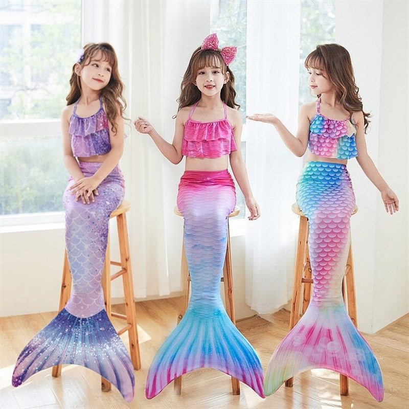 Mermaid Clothing Children Maid Tail Swimsuit Girl Princess Dress Swimsuit Pants Suit Spa Girl Swimsuit